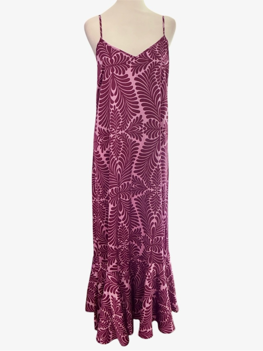 VENUS Purple Two-Tone Printed Slip Dress size M